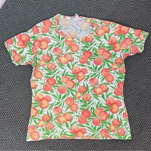 Vintage peach print tshirt
